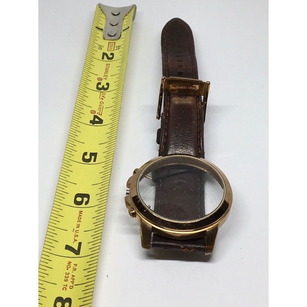 Fossil Genuine Leather Watch Bracelet Full Band Case Use Parts 20mm Poor T947